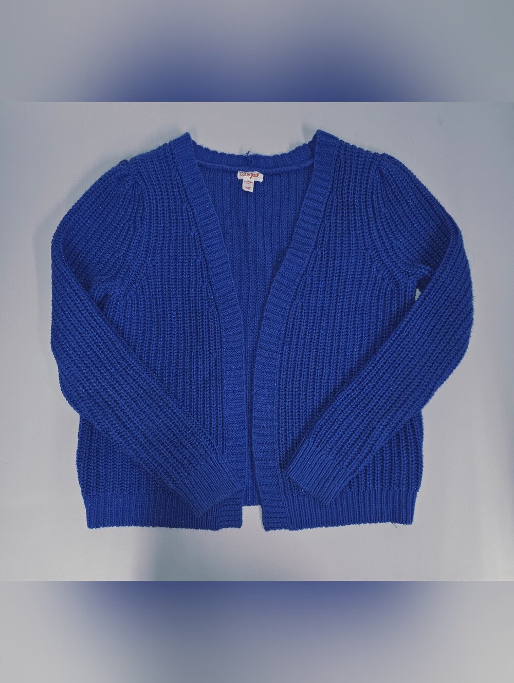 Girl's Cat & Jack Cobalt Blue Open Cardigan
